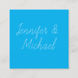 Tarjeta De Recepción Profesional de boda caligrafía clásica azul