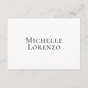 Tarjeta De Recepción Profesional Moderno Simple Plano Nombre Negro Blan