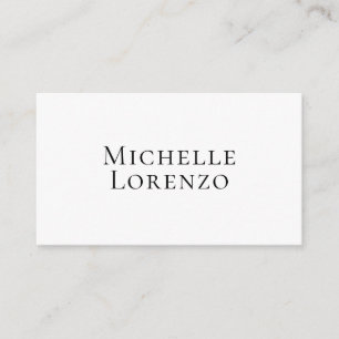 Tarjeta De Recepción Profesional Moderno Simple Plano Nombre Negro Blan