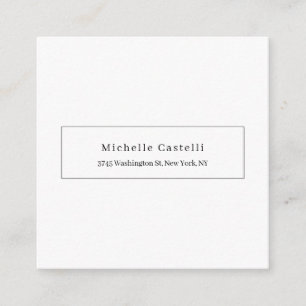 Tarjeta De Recepción Profesional Único Clásico Simple Blanco y Negro