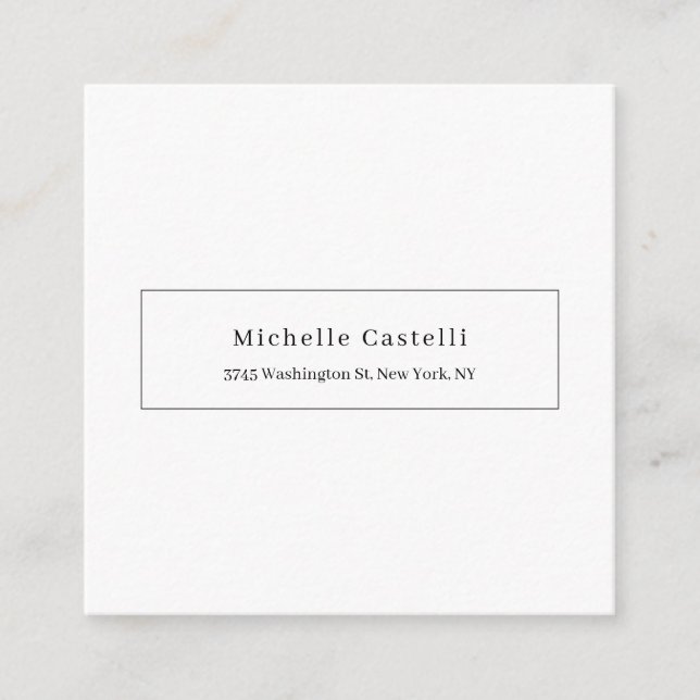 Tarjeta De Recepción Profesional Único Clásico Simple Blanco y Negro (Anverso)