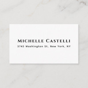 Tarjeta De Recepción Profesional Único Clásico Simple Blanco y Negro
