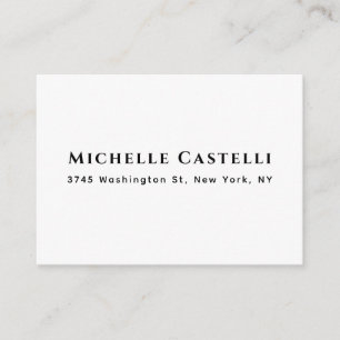 Tarjeta De Recepción Profesional Único Clásico Simple Blanco y Negro