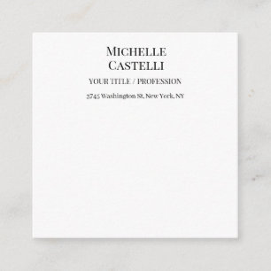 Tarjeta De Recepción Profesional Único Clásico Simple Blanco y Negro