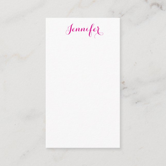 Tarjeta De Recepción Professional elegant modern minimalist plain name (Anverso)