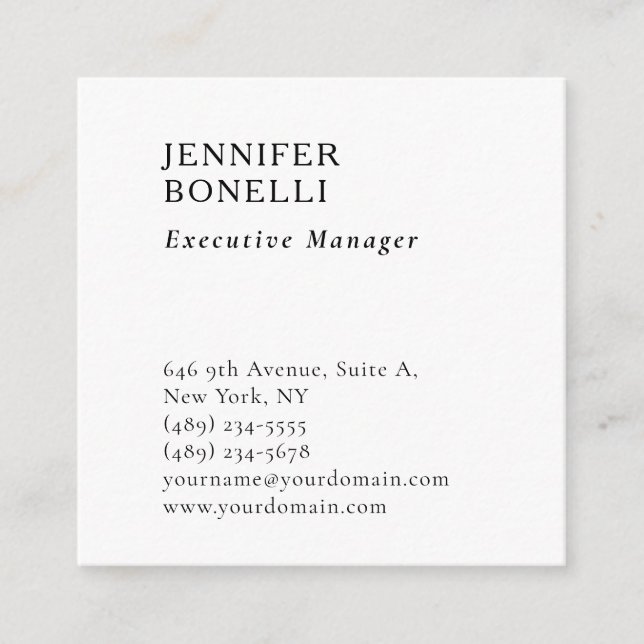 Tarjeta De Recepción Professional plain minimalist modern trendy (Anverso)