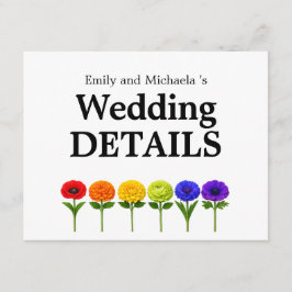 Tarjeta De Recepción 🌈 Prosperar Juntos – Detalles de Boda en Línea