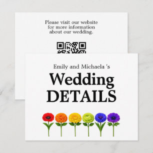 Tarjeta De Recepción 🌈 Prosperar Juntos – Detalles de Boda en Línea