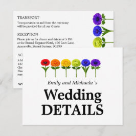 Tarjeta De Recepción 🌈 Prosperar Juntos – Detalles de la Boda