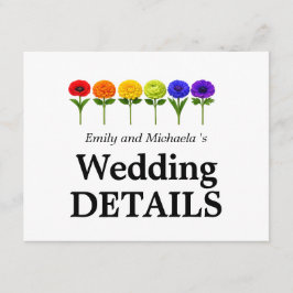 Tarjeta De Recepción 🌈 Prosperar Juntos – Detalles de la Boda