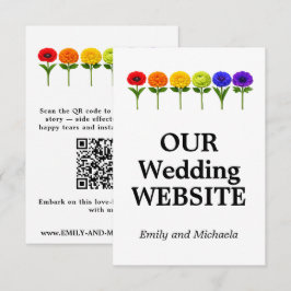 Tarjeta De Recepción 🌈 Prosperar Juntos – Sitio web de boda con códig
