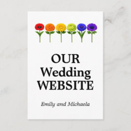 Tarjeta De Recepción 🌈 Prosperar Juntos – Sitio web de boda con códig