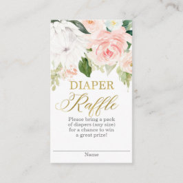 Tarjeta De Recepción Protea floral Diaper Raffle