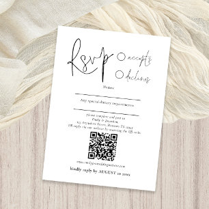 Tarjeta De Recepción Publicación de script minimalista o boda de código