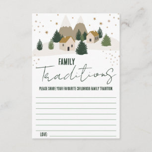 Tarjeta De Recepción Pueblo de Invierno, Tradiciones Familiares de Fies