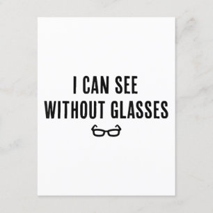 Tarjeta De Recepción Puedo Ver Sin Gafas - Divertido Fiesta De Mentira 