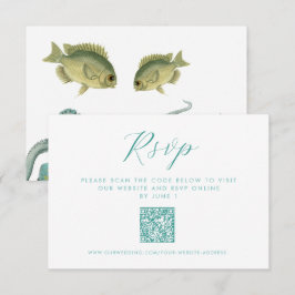 Tarjeta De Recepción Pulp Octopus Acuario Boda QR RSVP