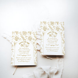 Tarjeta De Recepción Pumpkin Fall Gold Whimsical Floral Baby Shower