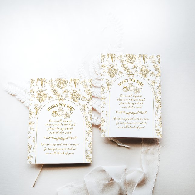 Tarjeta De Recepción Pumpkin Fall Gold Whimsical Floral Baby Shower (Subido por el creador)