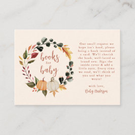 Tarjeta De Recepción Pumpkin Wreath Baby Shower Books for baby