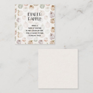 Tarjeta De Recepción Pumpkins Baby Shower Diaper Raffle