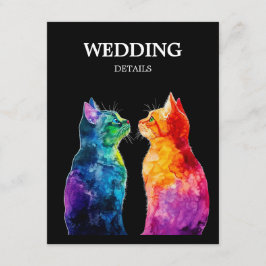 Tarjeta De Recepción 🌈 Puramente Tuyo: Detalles de la boda