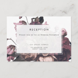 Tarjeta de recepción Purple Fantasy Wedding
