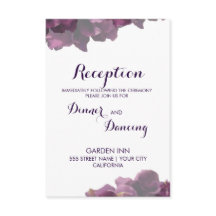 Tarjeta de recepción Purple Floral