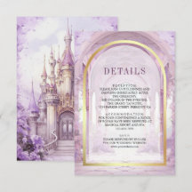 Purple Floral Fairytale Castle Wedding Details