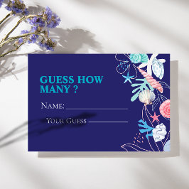 Tarjeta De Recepción Púrpura una pequeña perla Adivina cuántas cartas d