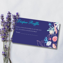 Tarjeta De Recepción Púrpura una pequeña perla bajo la ducha de bebé ma