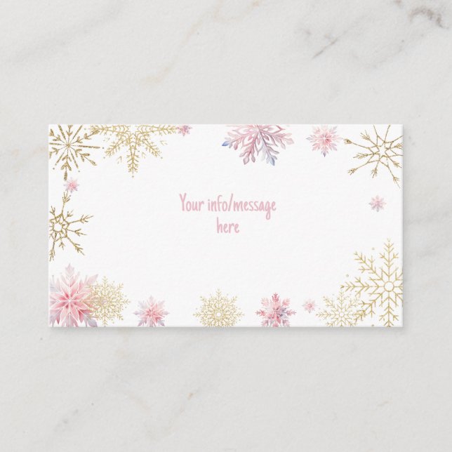 Tarjeta De Recepción Purpurina invierno onederland cumpleaños (Anverso)