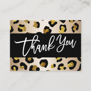 Tarjeta De Recepción PURPURINA LEOPARD PRINT Gracias por su compra