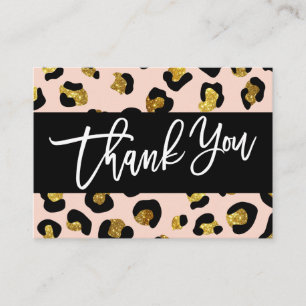 Tarjeta De Recepción PURPURINA LEOPARD PRINT Gracias por su compra