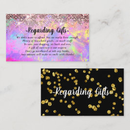 Tarjeta De Recepción Purpurina mágico Luna de miel Deseando Bien Gabine