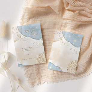 Tarjeta De Recepción Purpurina mágico Resumen Baby Shower moderno