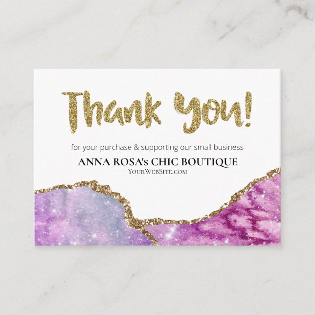 Tarjeta De Recepción *~* QR AGATE Galaxy GRACIAS A LA Revisión del LOGO (Anverso)