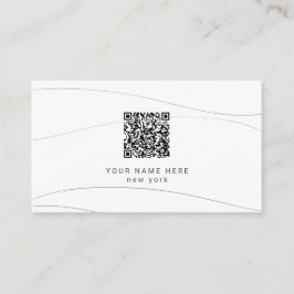 Tarjeta De Recepción Qr Code Budget Modern Abstract Waves