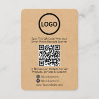 QR Code Business Kraft Paper Social Media Enclosur