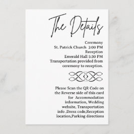 Tarjeta De Recepción QR Code Celtic Knot Wedding Details