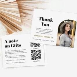 Tarjeta De Recepción QR Code Collage Fund -cum-Thank You Grad