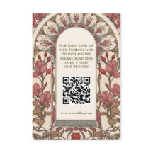 QR Code Wedding Website Info Art Nouveau