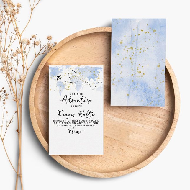 Tarjeta De Recepción "¡Que comience la aventura!" Baby Shower de mapa d (Subido por el creador)