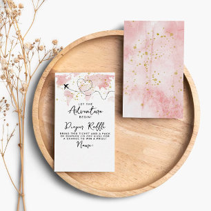 Tarjeta De Recepción "¡Que comience la aventura!" Baby Shower de mapa d