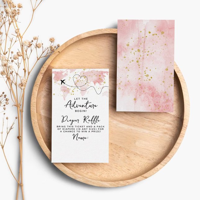 Tarjeta De Recepción "¡Que comience la aventura!" Baby Shower de mapa d (Subido por el creador)