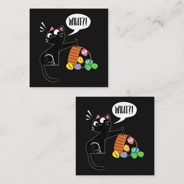 Tarjeta De Recepción ¡QUÉ ! Gato de Pascua (Anverso / Reverso)