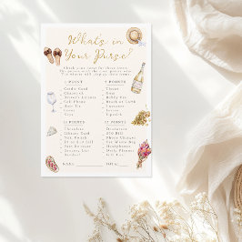 Tarjeta De Recepción ¿Qué hay en tu bolso? Winery Picnic Bachelorette