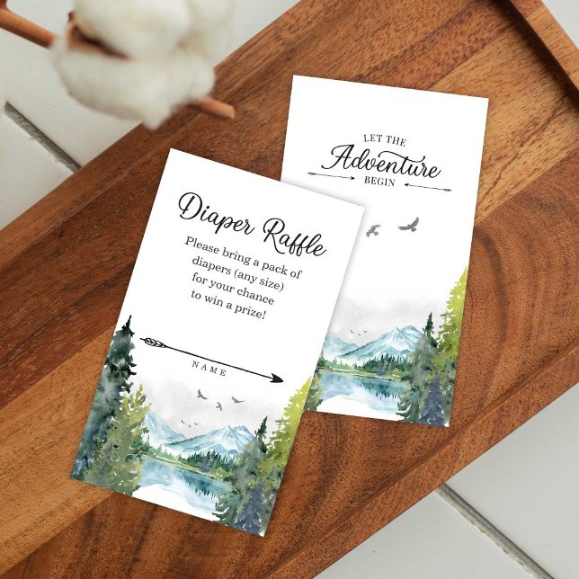 Tarjeta De Recepción Que la aventura empiece Baby Shower Diaper Raffle (Subido por el creador)