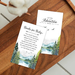 Tarjeta De Recepción Que la aventura empiece los libros de Baby Shower
