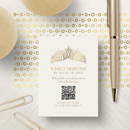 Tarjeta De Recepción Quinceanera QR RSVP